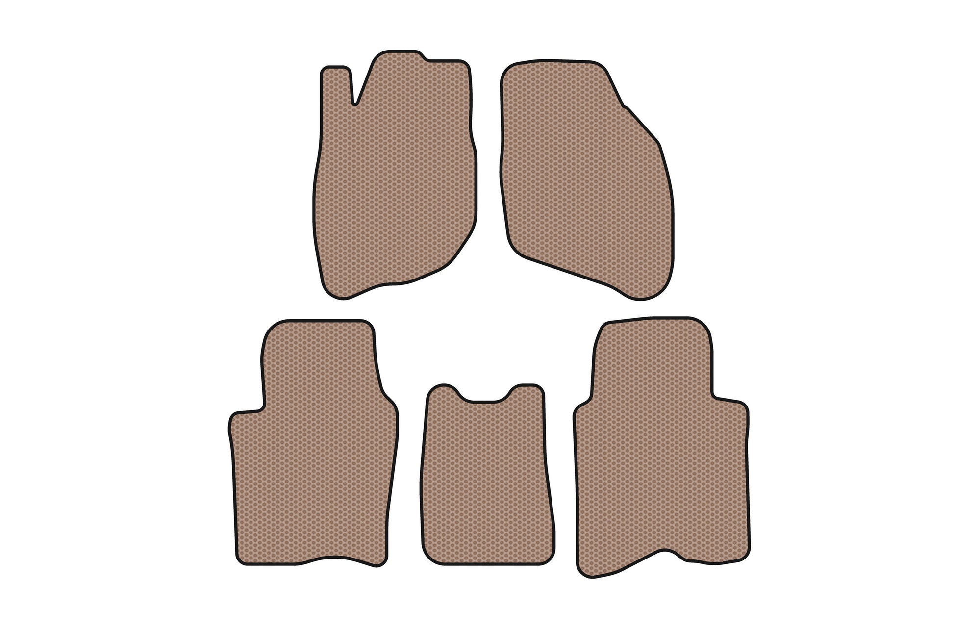 Rubber floor mats Carsuit (SD, beige) for Honda City 2002-2008 - image 1