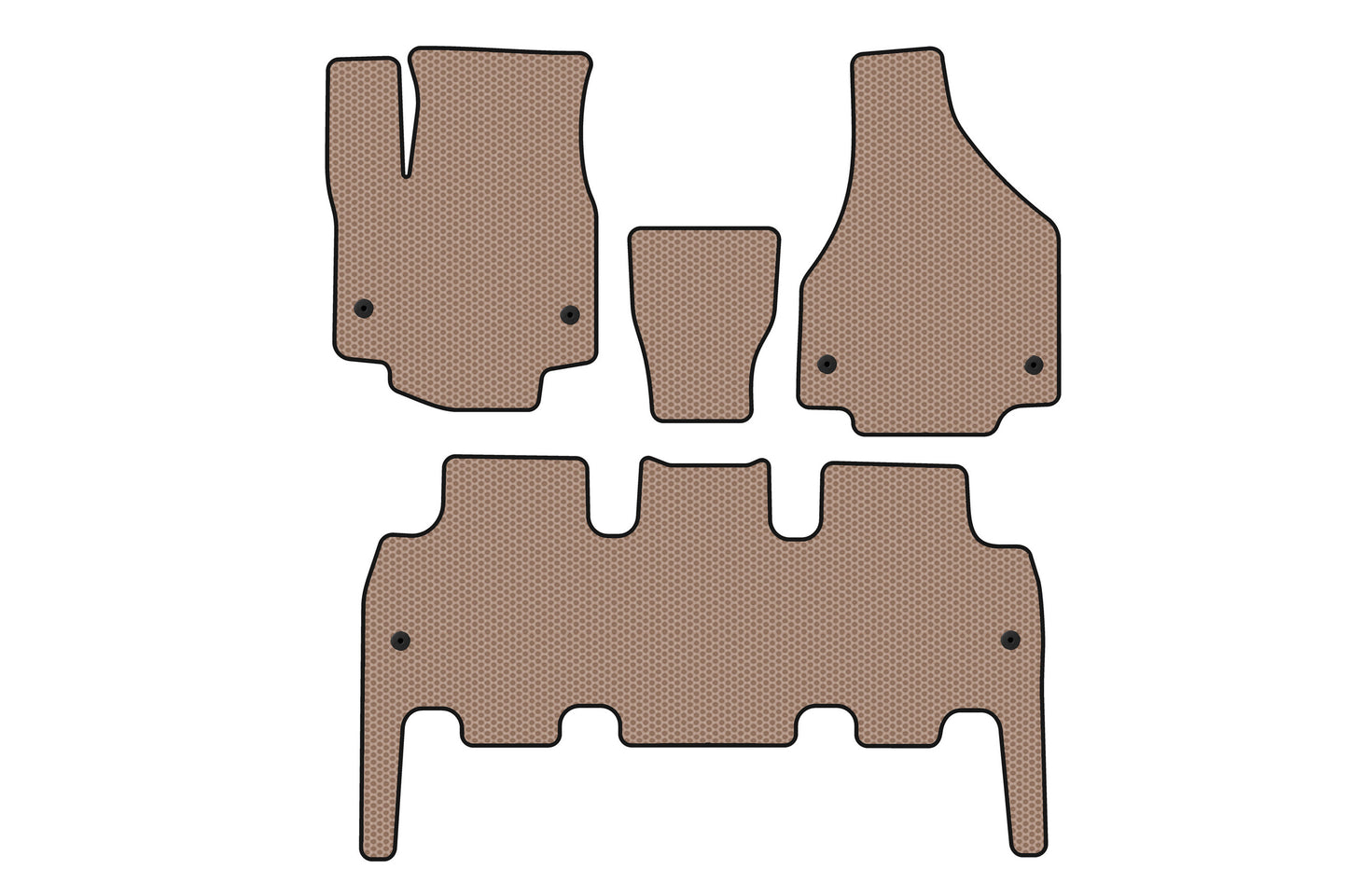 Rubber Floor Mats Carsuit (Beige) for Chrysler Pacifica 2016- - image 1