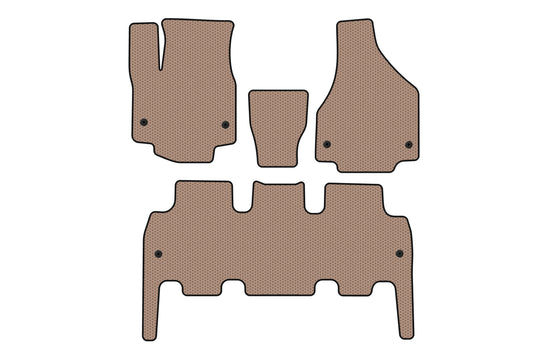 Rubber Floor Mats Carsuit (Beige) for Chrysler Pacifica 2016- - image 1
