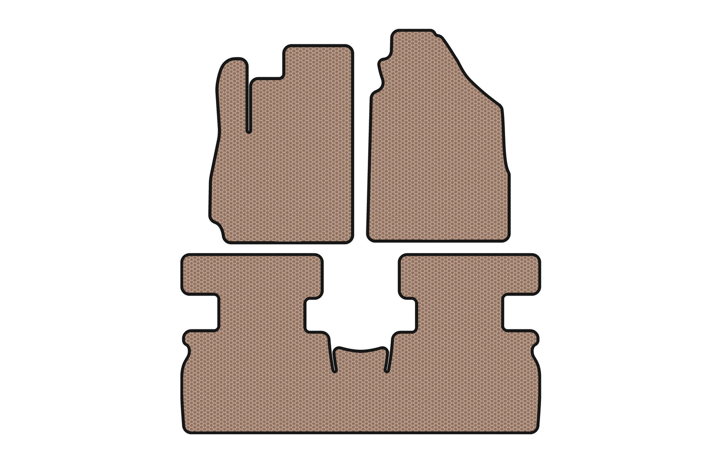 Rubber floor mats Carsuit (2 rows, beige) for Jetour X70 2018- - image 1