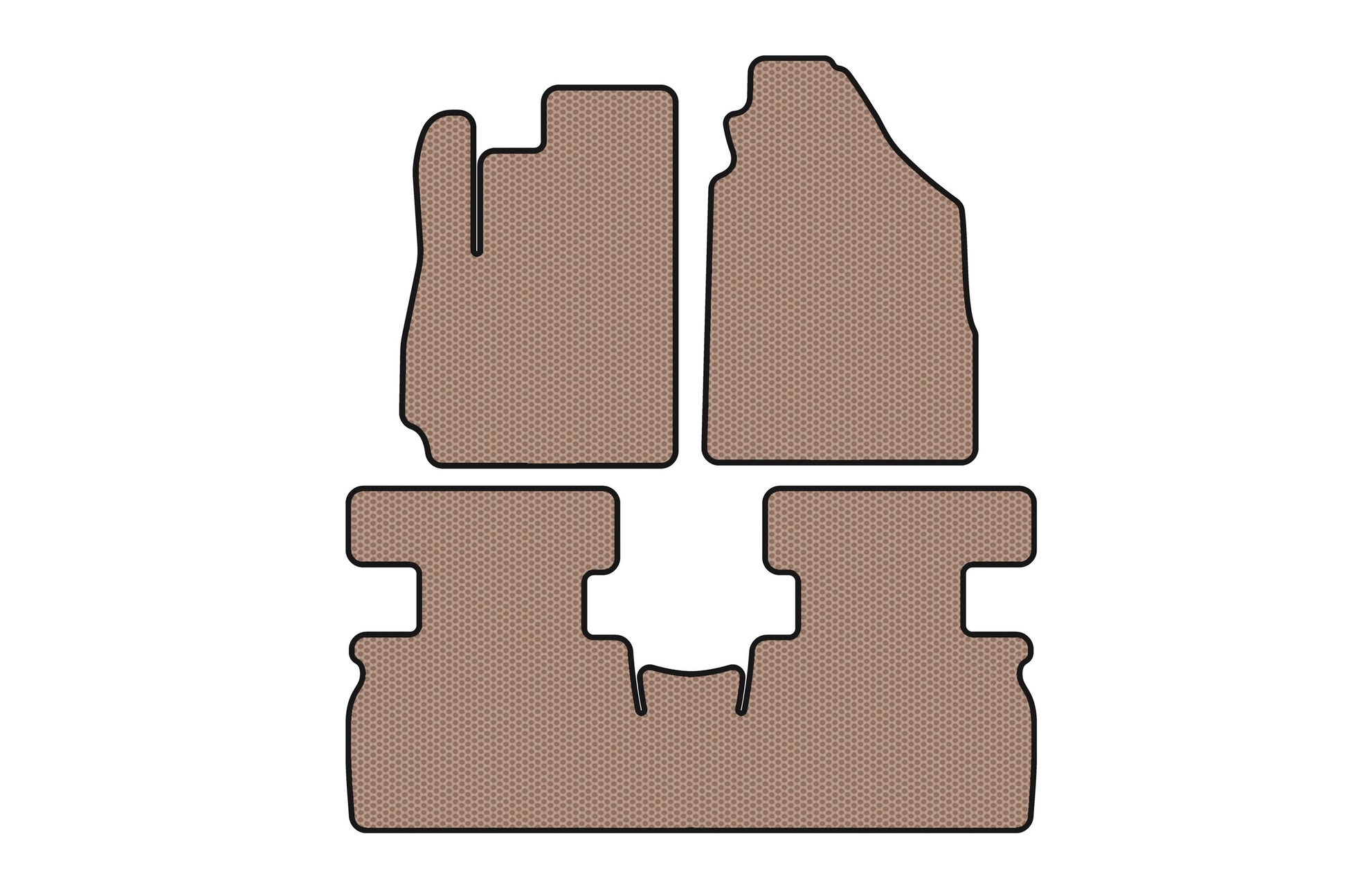 Rubber floor mats Carsuit (2 rows, beige) for Jetour X70 2018- - image 1