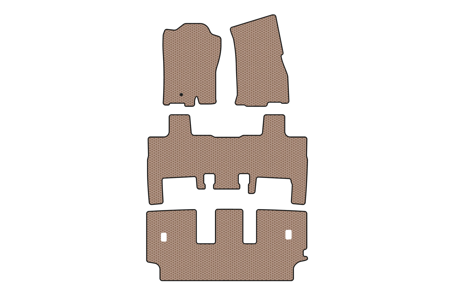 Rubber floor mats Carsuit (2007-2014, beige) for Ford Expedition 2007-2017 - image 1