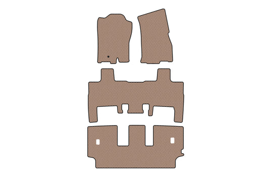 Rubber floor mats Carsuit (2007-2014, beige) for Ford Expedition 2007-2017 - image 1