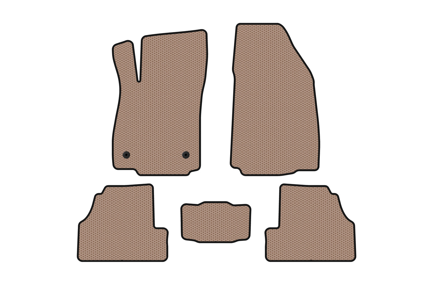 Rubber floor mats Carsuit (2012-2019, beige) for Chevrolet Trax 2012-2023 - image 1