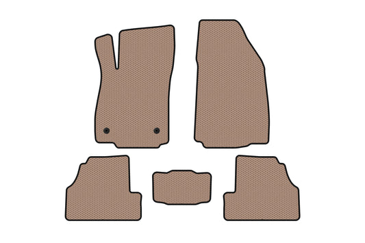 Rubber floor mats Carsuit (2012-2019, beige) for Chevrolet Trax 2012-2023 - image 1