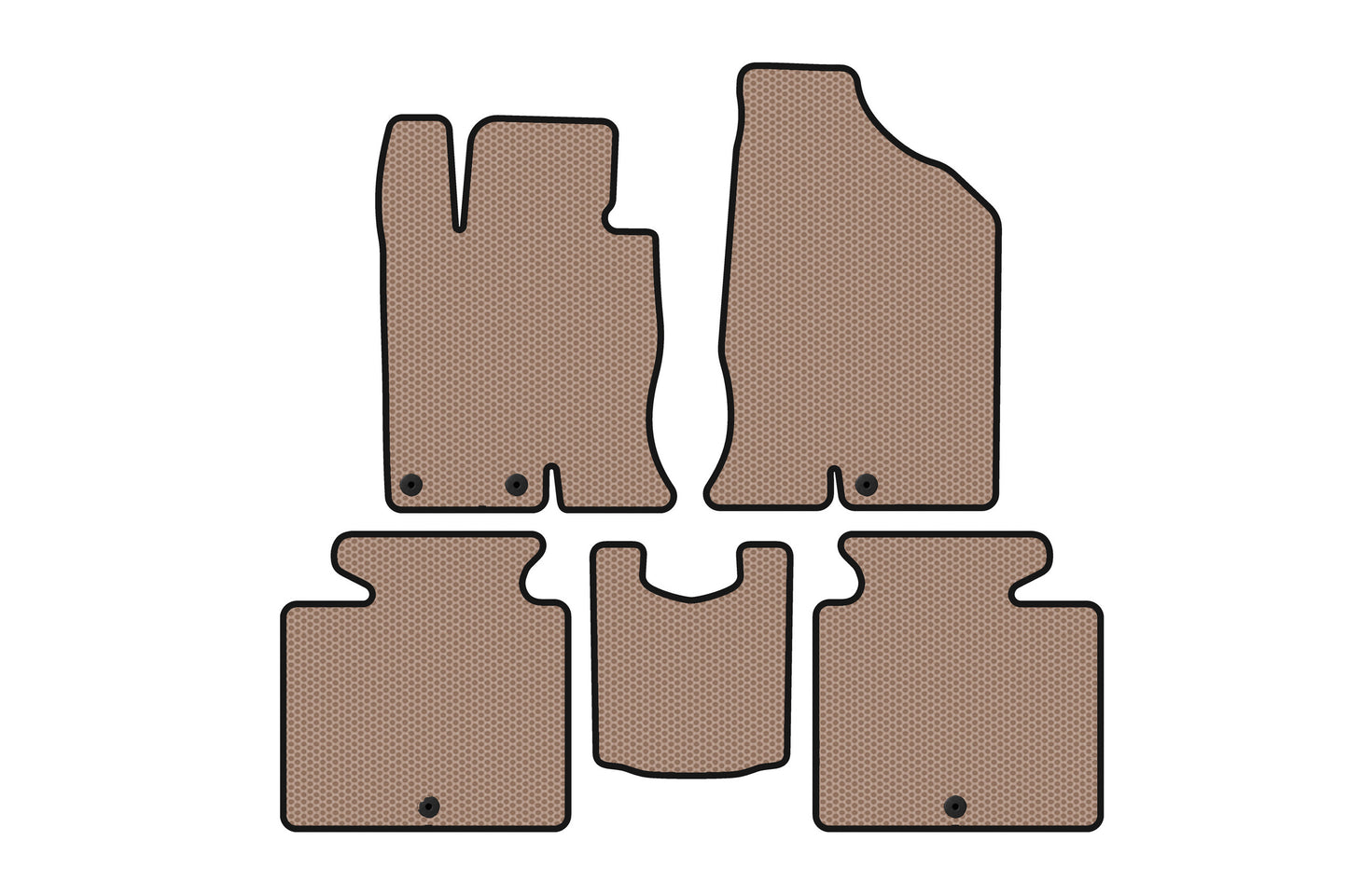 Rubber floor mats Carsuit (SD, Petrol, beige) for Hyundai Grandeur 2011-2017 - image 1
