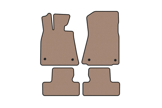 Rubber floor mats Carsuit (Coupe, beige) for Lexus RC 200t 2014- - image 1
