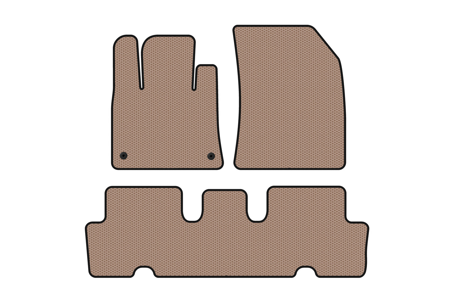 Rubber Floor Mats Carsuit V1 (2 Rows, Beige) for Citroen C-4 Picasso 2013-2022 - image 1