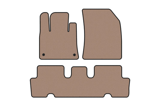 Rubber Floor Mats Carsuit V1 (2 Rows, Beige) for Citroen C-4 Picasso 2013-2022 - image 1