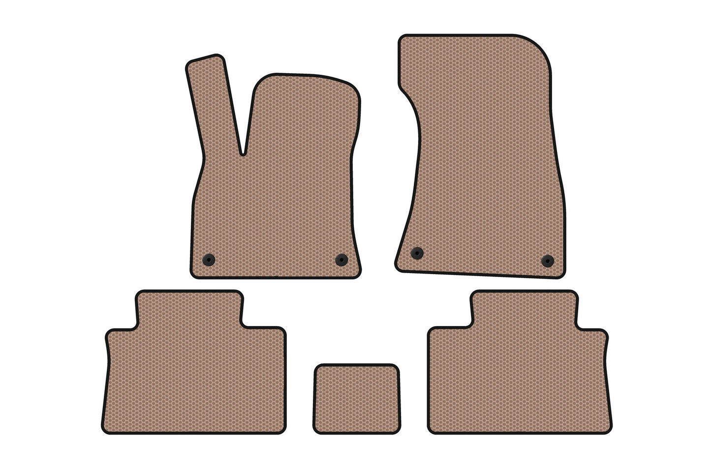 Rubber floor mats Carsuit (Sportback, beige) for Audi e-Tron 2018-2022 - image 1