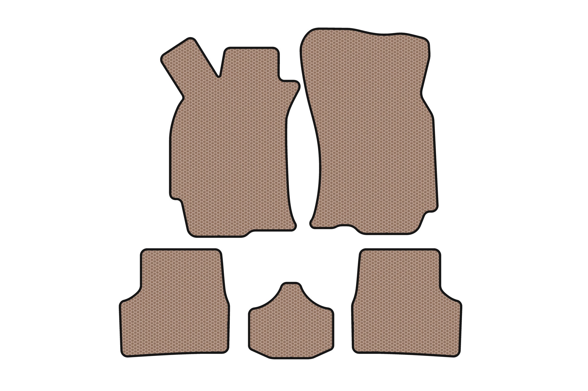 Rubber floor mats Carsuit (SD, beige) for Fiat Albea 2002-2012 - image 1