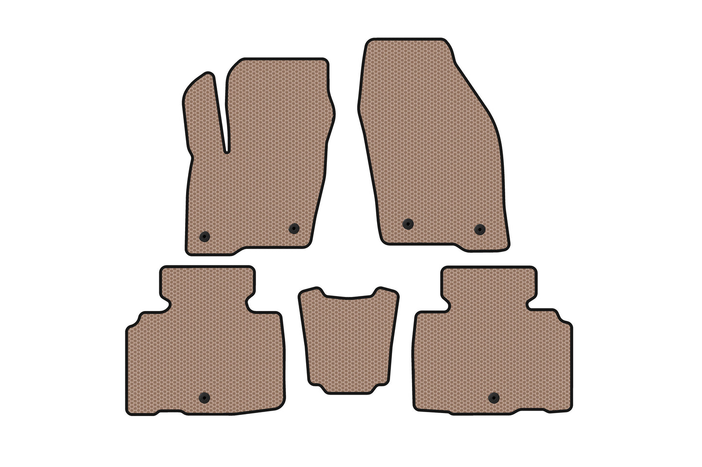 Rubber Floor Mats Carsuit (Beige) for Lincoln MKX 2015- - image 1