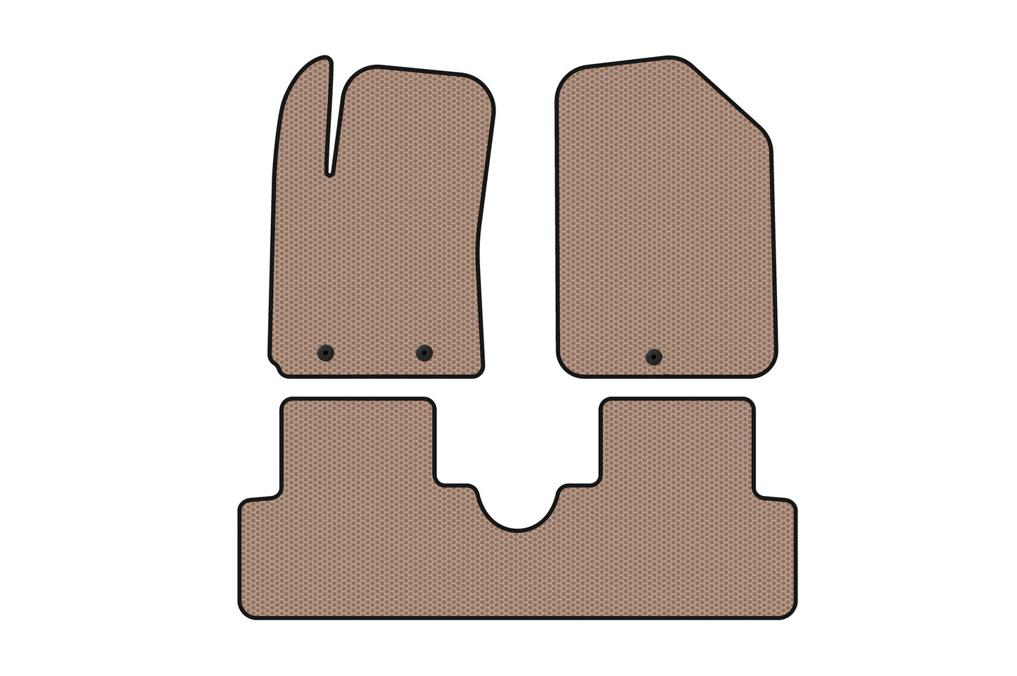 Rubber Floor Mats Carsuit (HB, Beige) for Hyundai I-10 2014-2017 - image 1