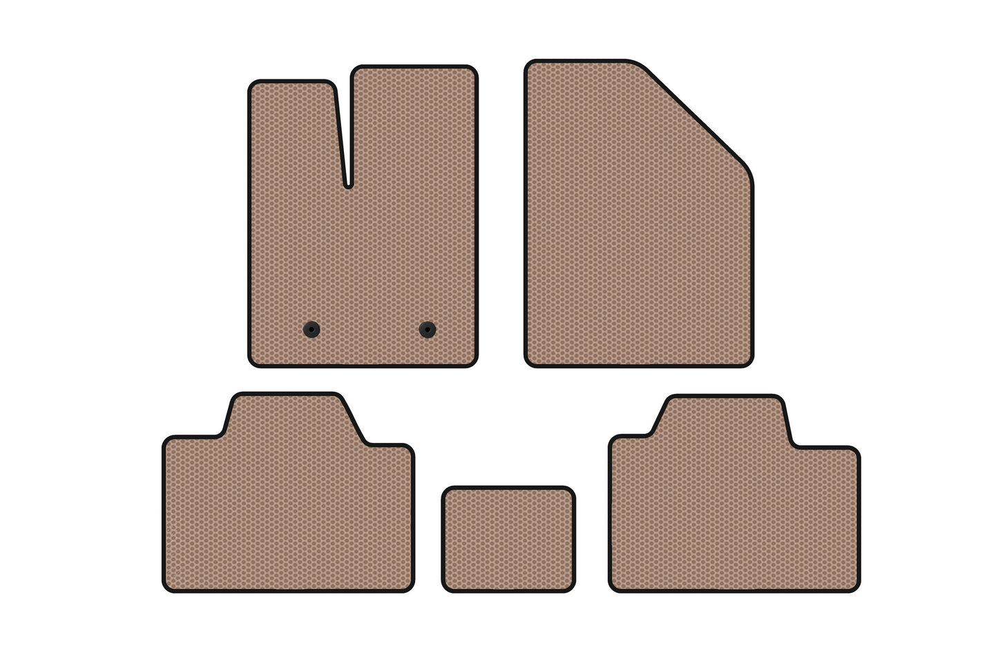 Rubber Floor Mats Carsuit (Beige) for Ford Edge 2006-2014 - image 1