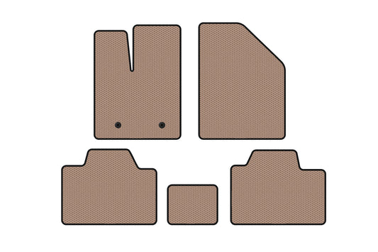 Rubber Floor Mats Carsuit (Beige) for Ford Edge 2006-2014 - image 1