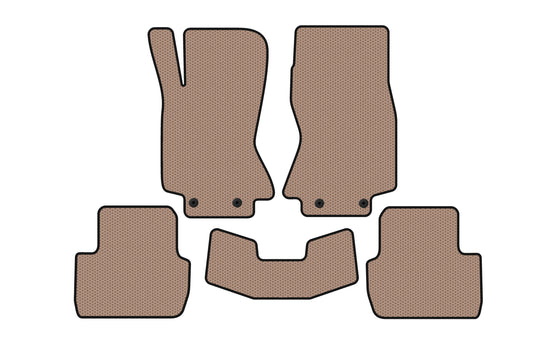 Rubber Floor Mats Carsuit (Beige) for Jaguar S-Type 1999-2008 - image 1