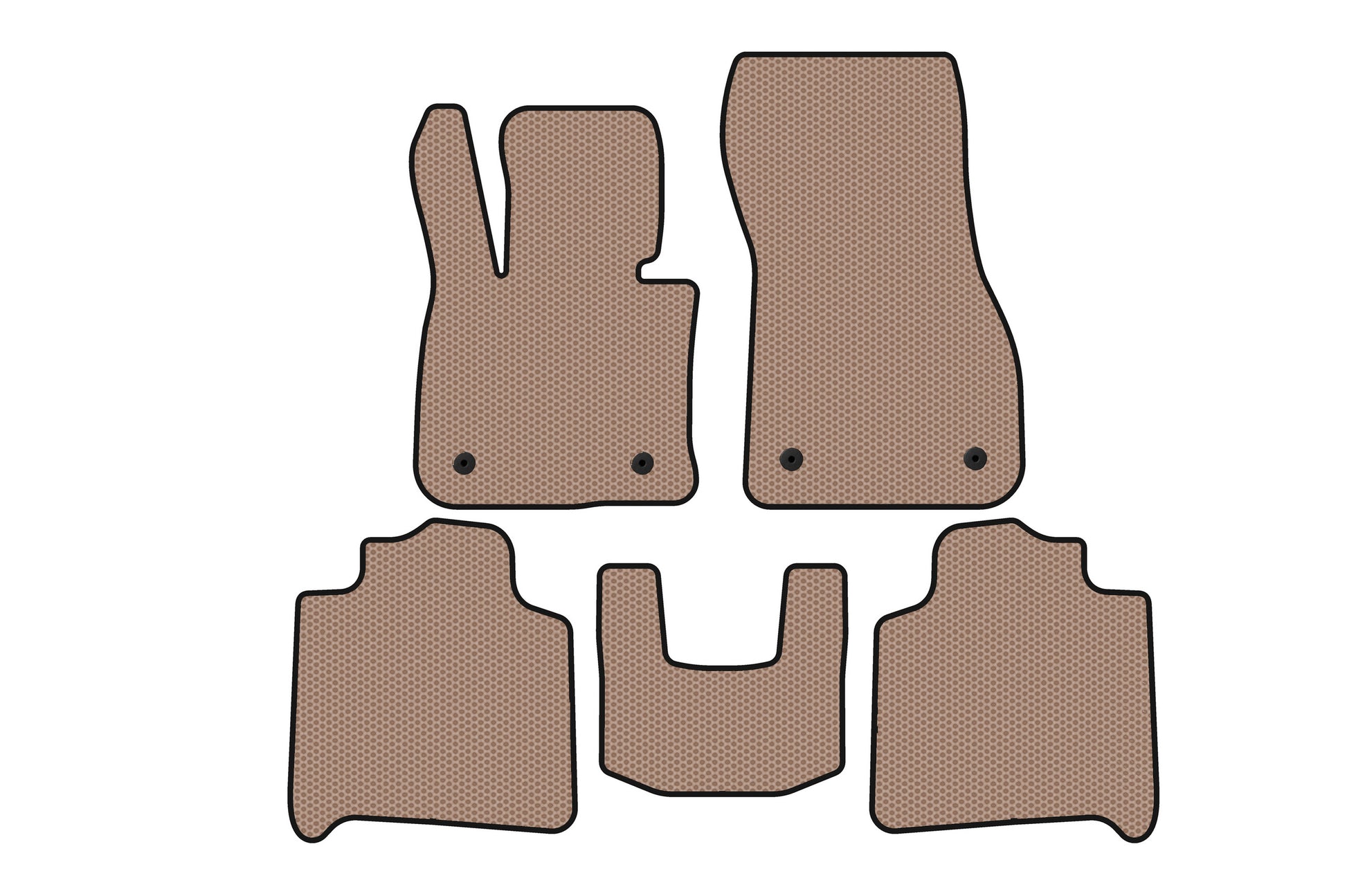 Rubber Floor Mats Carsuit (For F46, 3 Rows, Beige) for BMW 2 Series Active Tourer F45/F46 2014-2021 - image 1