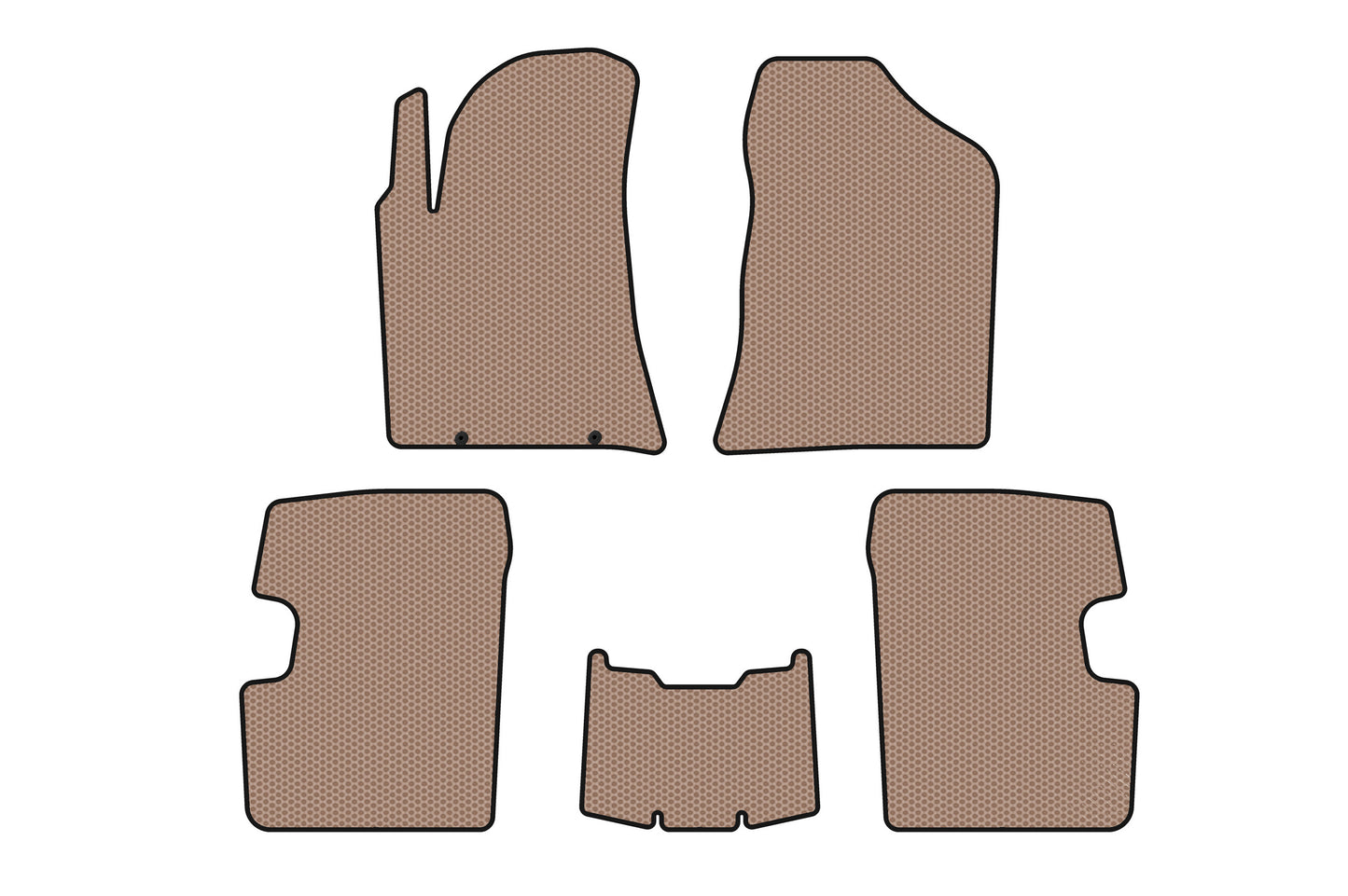 Rubber floor mats Carsuit (SD, beige) for BYD F3 2013-2015 - image 1