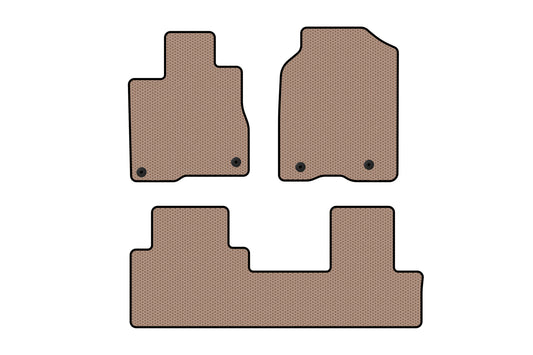 Rubber Floor Mats Carsuit (Beige) for Acura MDX 2001-2006 - image 1