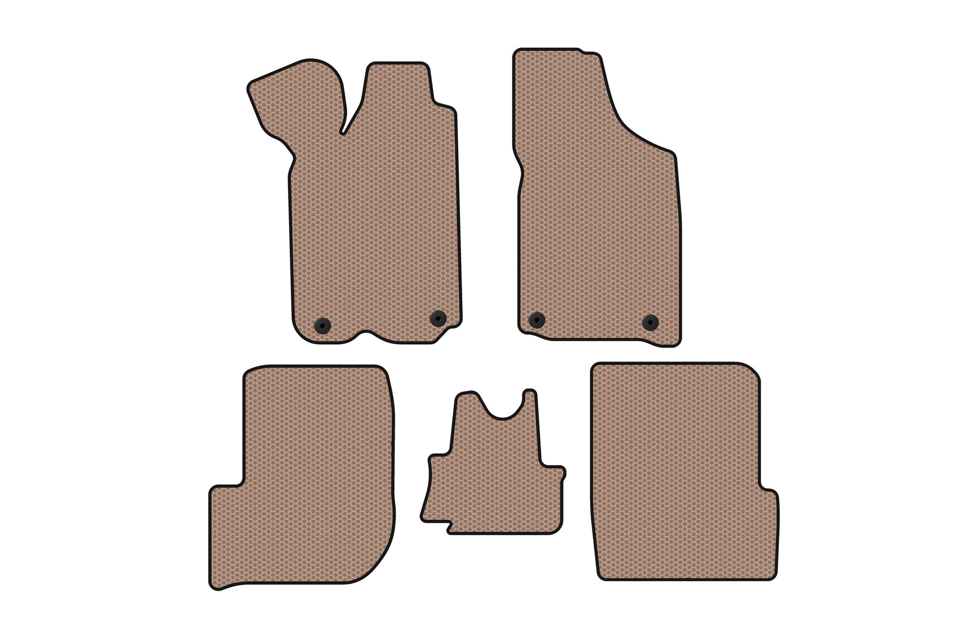 Rubber floor mats Carsuit (1982-1991, Avant, beige) for Audi 100 C3 1988-1991 - image 1