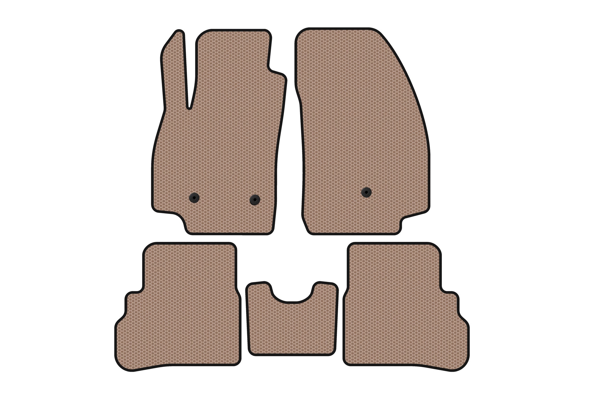 Rubber floor mats Carsuit (2018-2023, beige) for Chevrolet Spark 2015-2023 - image 1