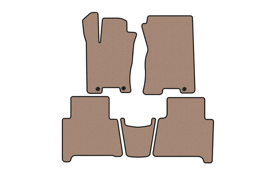 Rubber Floor Mats Carsuit (Beige) for Kia Mohave 2008-2016 - image 1