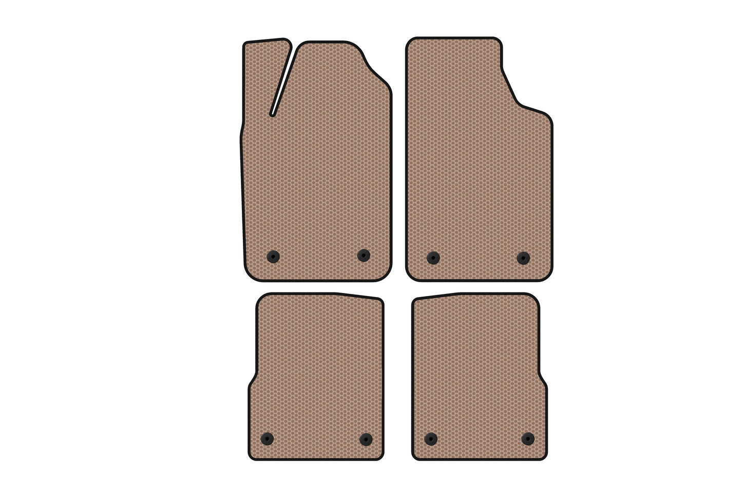 Rubber Floor Mats Carsuit (HB, Beige) for Audi A2 1999-2005 - image 1