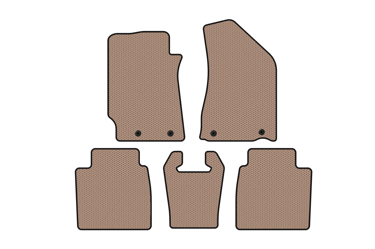 Rubber floor mats Carsuit (SD, beige) for Geely Emgrand EC8 - image 1