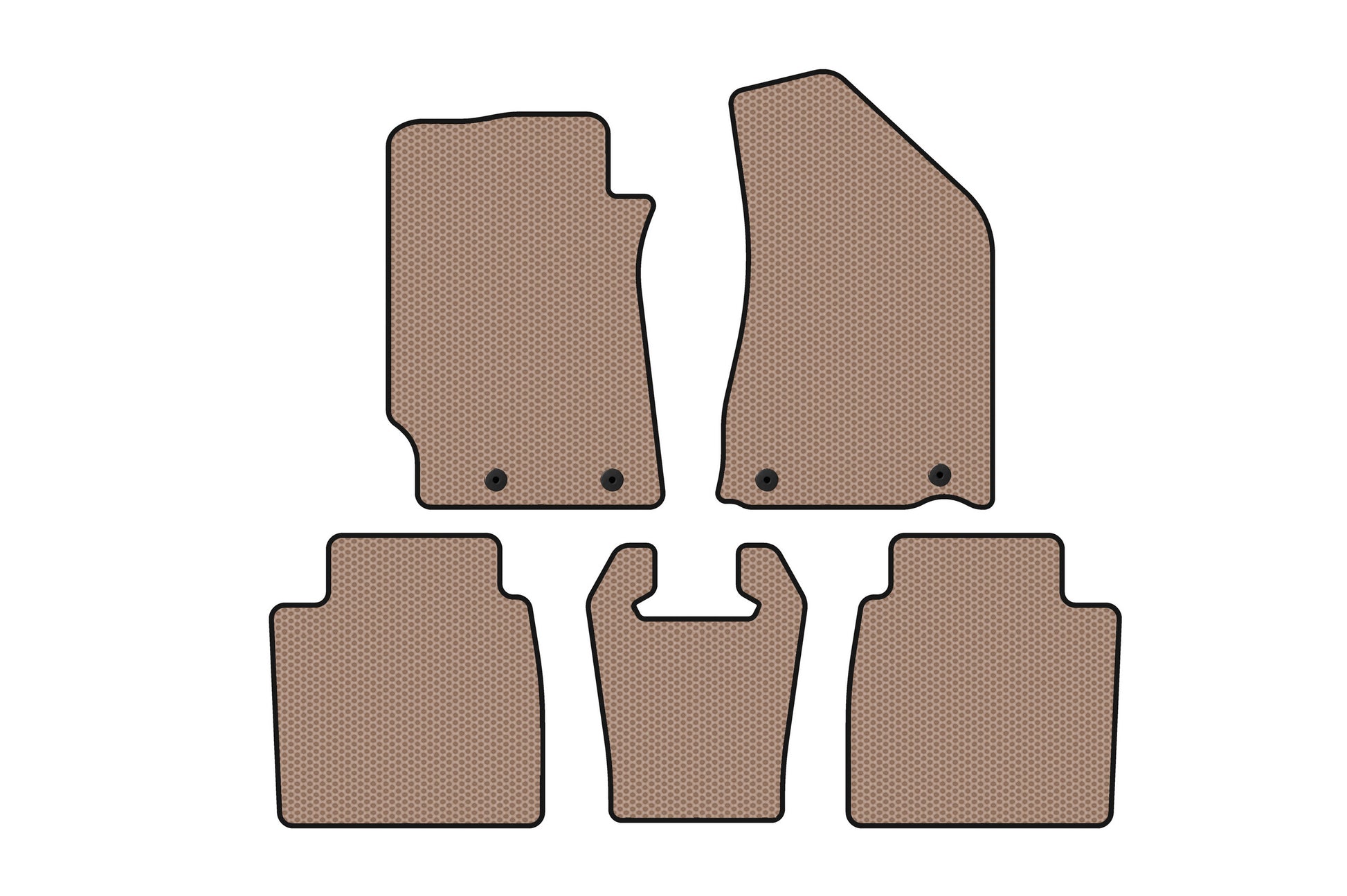 Rubber floor mats Carsuit (SD, beige) for Geely Emgrand EC8 - image 1
