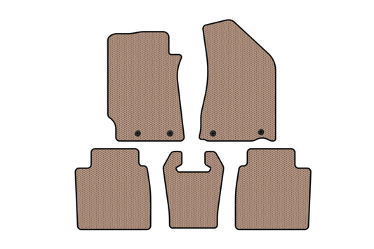 Rubber floor mats Carsuit (SD, beige) for Geely Emgrand EC8 - image 1