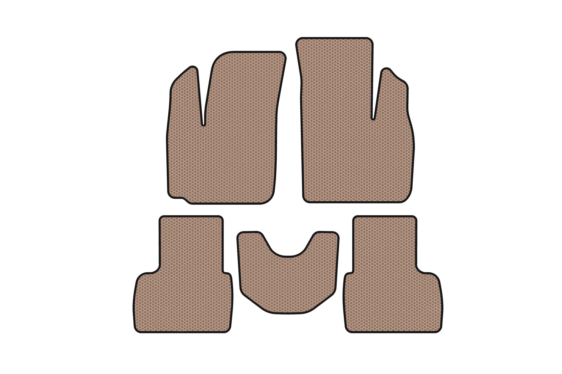Rubber Floor Mats Carsuit (Beige) for Fiat Doblo I 2001-2005 - image 1