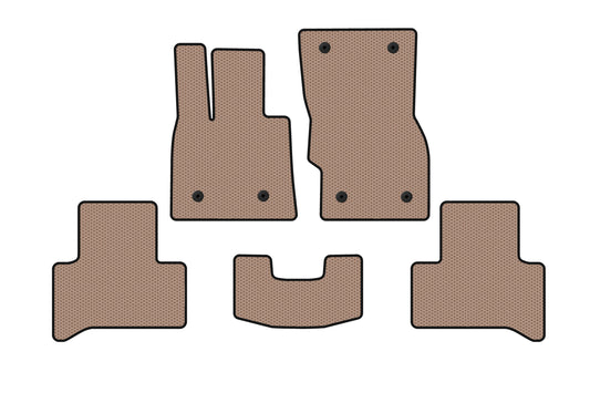 Rubber Floor Mats Carsuit (Beige) for Alfa Romeo Stelvio 2016- - image 1