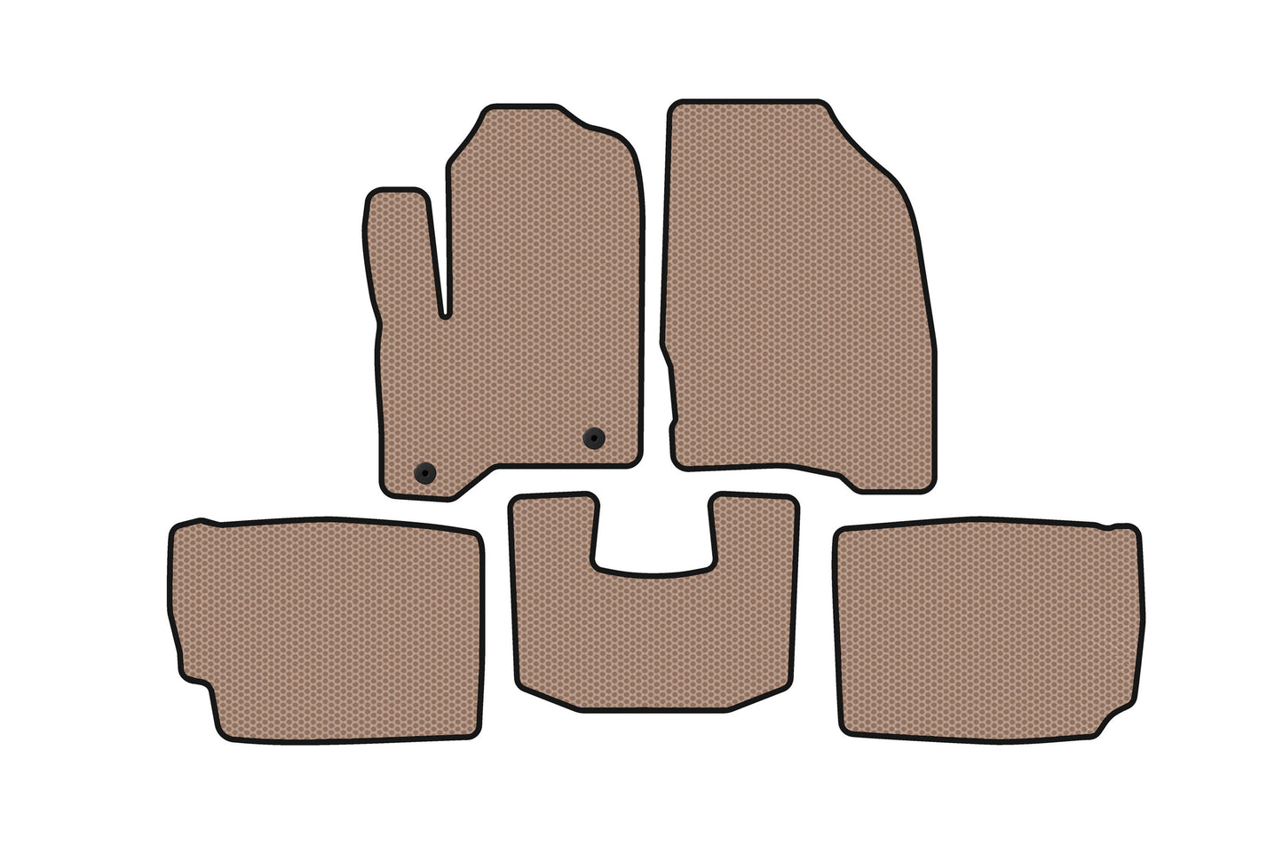 Rubber floor mats Carsuit (2010-2012, beige) for Ford Taurus 2010-2019 - image 1