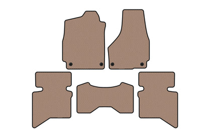 Rubber floor mats Carsuit (2009+, 5-seater/Double cab, beige) for Dodge RAM (DS/DJ/D2) 2009–2024 - image 1