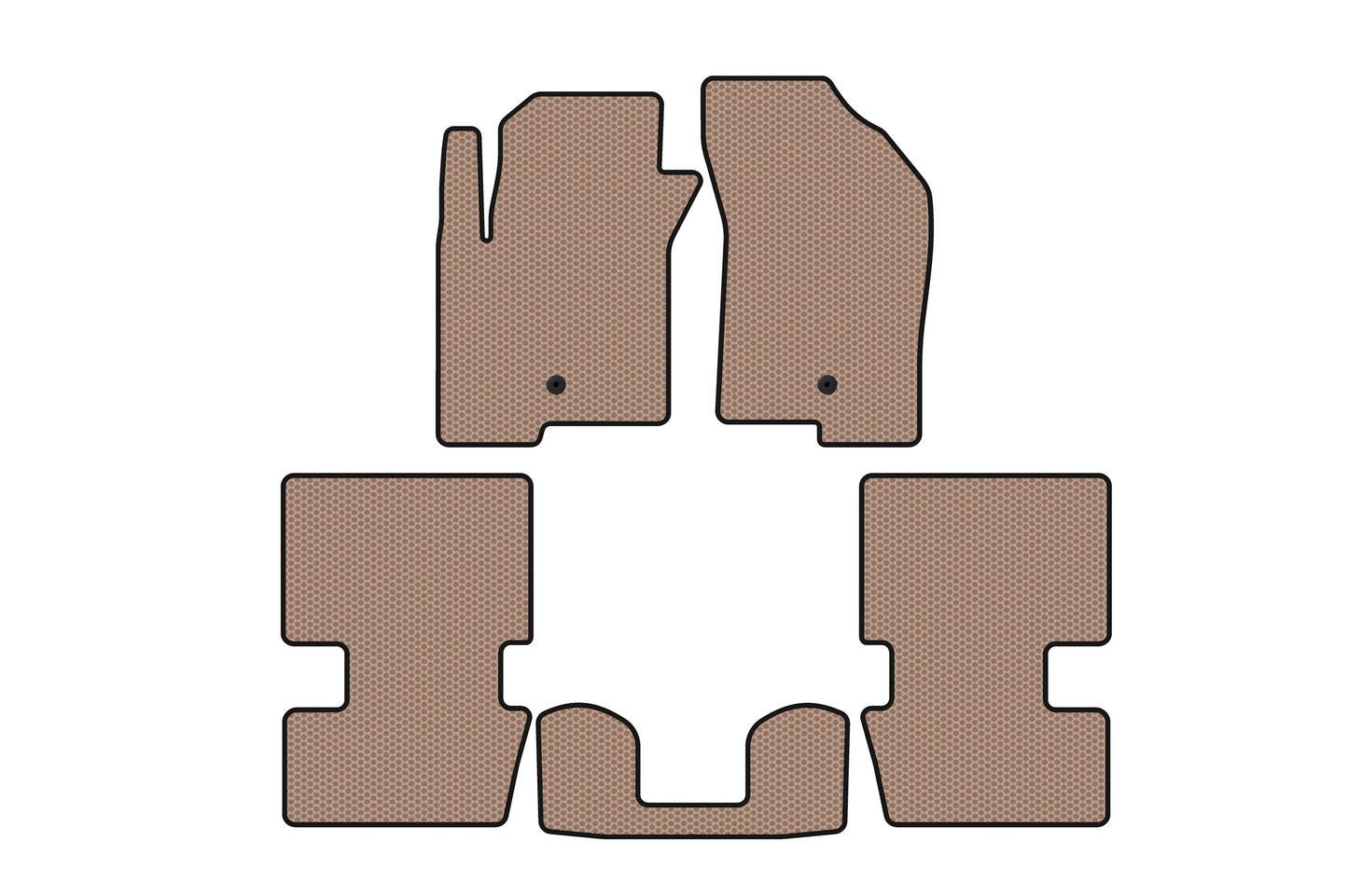 Rubber Floor Mats Carsuit (HB, Beige) for Dodge Caliber 2006-2011 - image 1