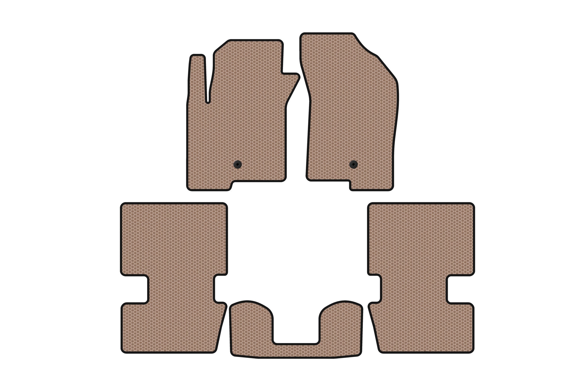 Rubber Floor Mats Carsuit (HB, Beige) for Dodge Caliber 2006-2011 - image 1