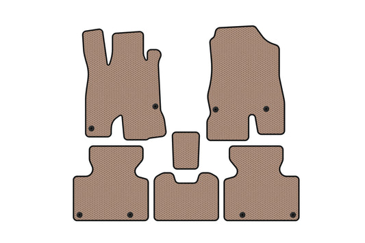Rubber Floor Mats Carsuit (Beige) for Honda Clarity 2016- - image 1