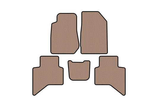 Rubber Floor Mats Carsuit (Beige) for Isuzu D-Max 2019- - image 1