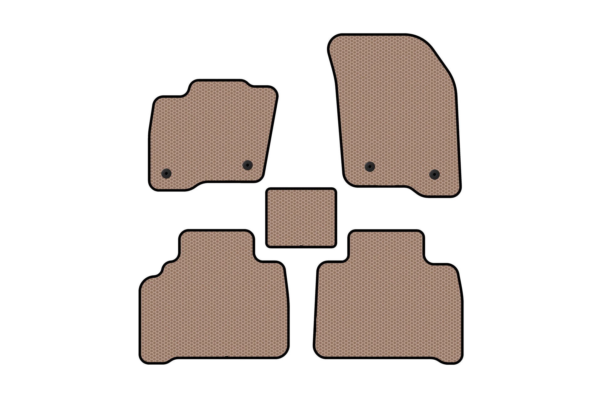 Rubber Floor Mats Carsuit (Beige) for Ford S-Max 2015- - image 1