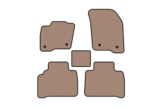 Rubber Floor Mats Carsuit (Beige) for Ford S-Max 2015- - image 1