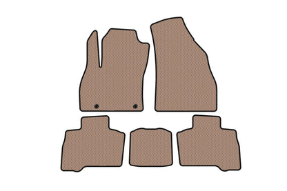 Rubber floor mats Carsuit (for Qubo, 2016+, beige) for Fiat Fiorino/Qubo 2008-2024 - image 1