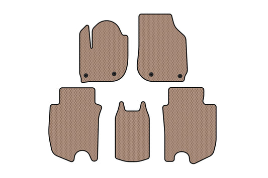 Rubber floor mats Carsuit (HB, Hybrid, beige) for Honda FIT/Jazz 2014- - image 1
