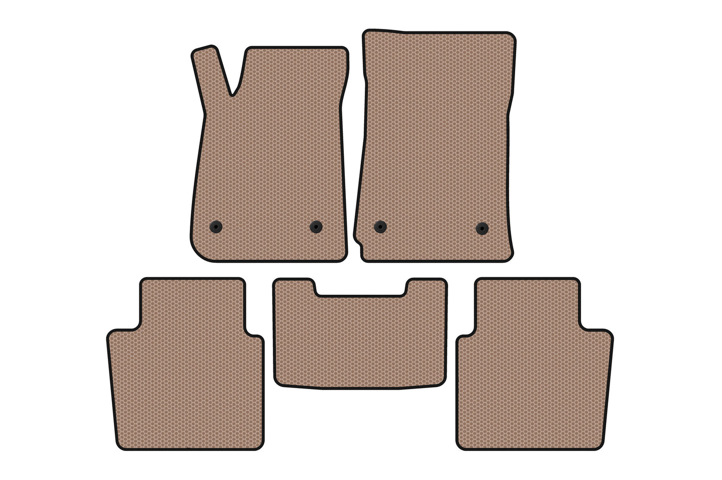 Rubber floor mats Carsuit (SD, beige) for Chevrolet Impala 2013-2020 - image 1