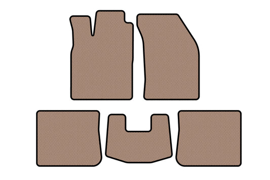 Rubber floor mats Carsuit (SD, beige) for Chery Elara/Alia/Fora/A5 2006- - image 1