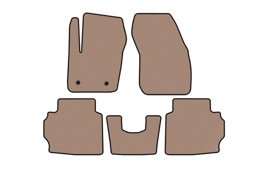 Rubber Floor Mats Carsuit (LB, Beige) for Ford Mondeo 2014-2022 - image 1