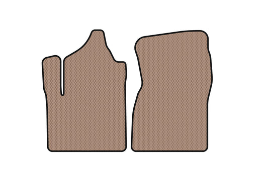 Rubber Floor Mats Carsuit (Beige) for GMC Sierra 2013-2019 - image 1