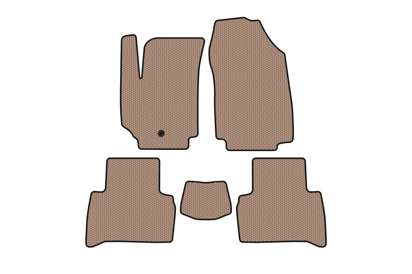 Rubber floor mats Carsuit (2007-2010, SW, beige) for Fiat Croma 2005-2010 - image 1