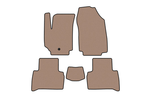 Rubber floor mats Carsuit (2007-2010, SW, beige) for Fiat Croma 2005-2010 - image 1