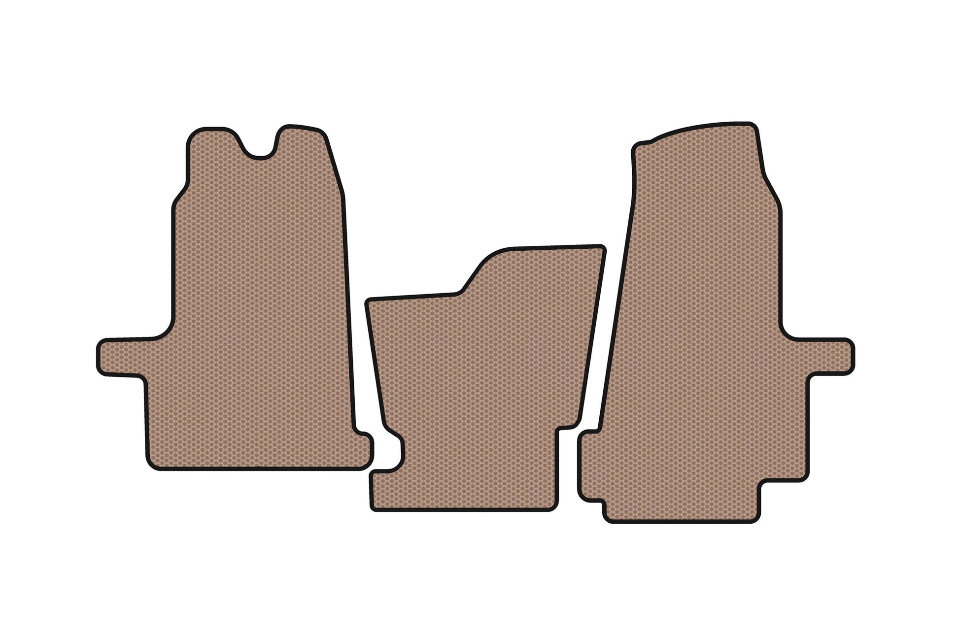 Rubber floor mats Carsuit (2000-2006, automatic, beige) for Ford Transit 2000-2014 - image 1
