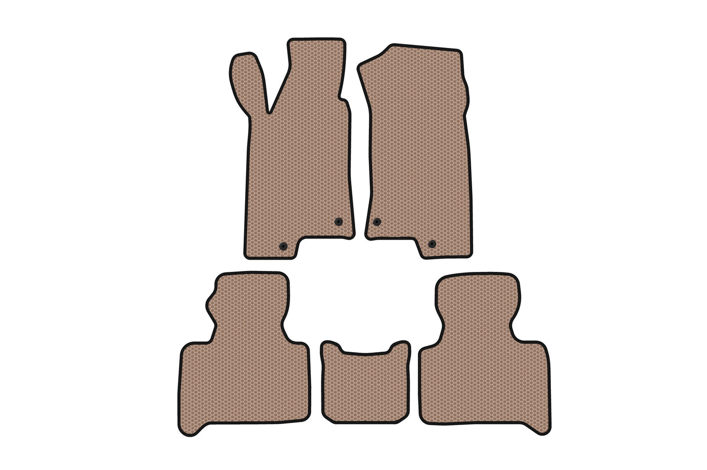 Rubber Floor Mats Carsuit (Beige) for Hummer H3 2005-2010 - image 1